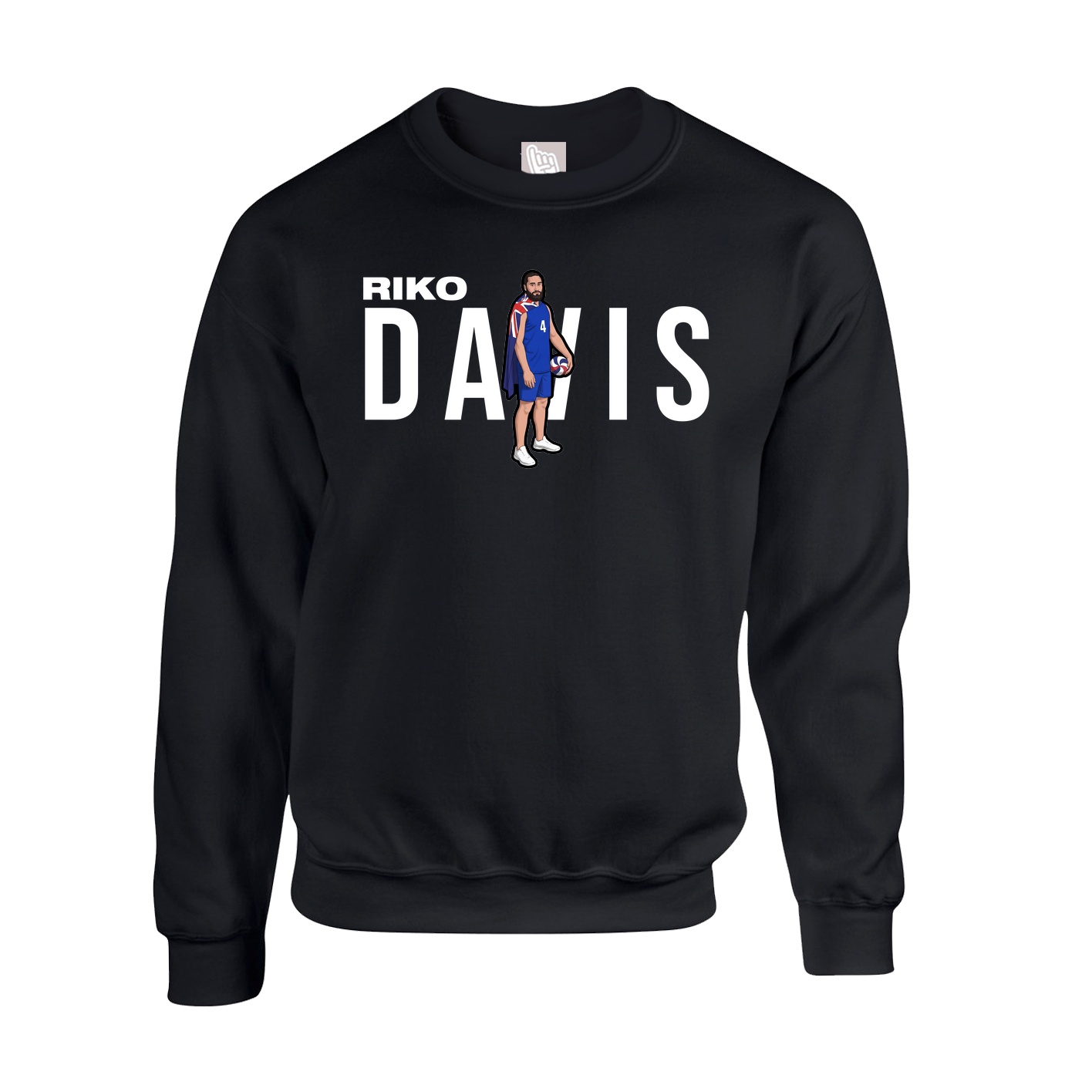Fleece Crew — Player Name in Black