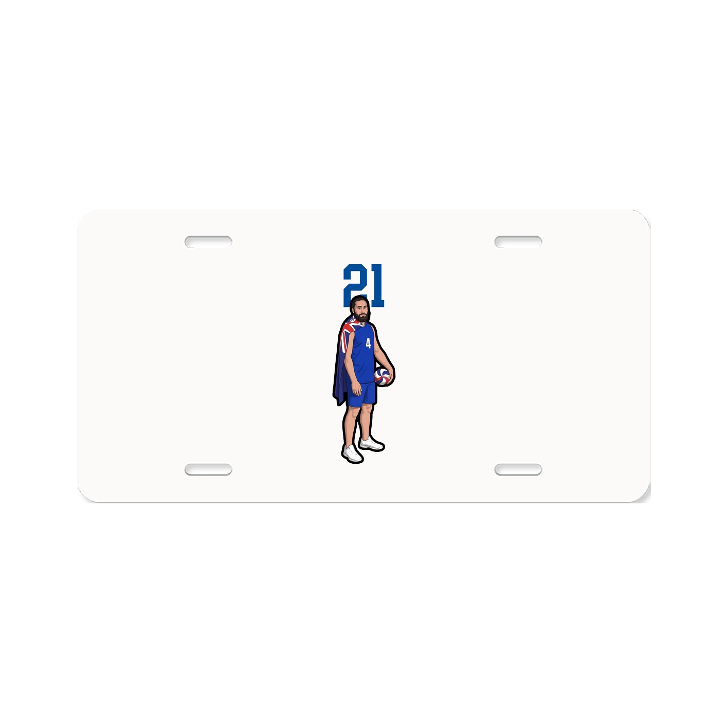 License Plate — Number Top in Classic