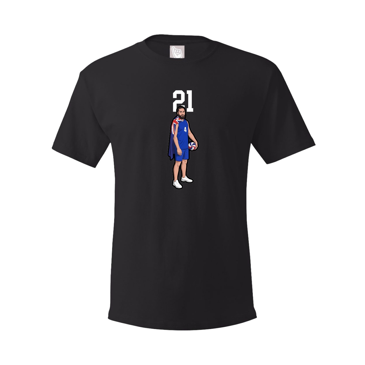 Youth Tee — Number Top in Black
