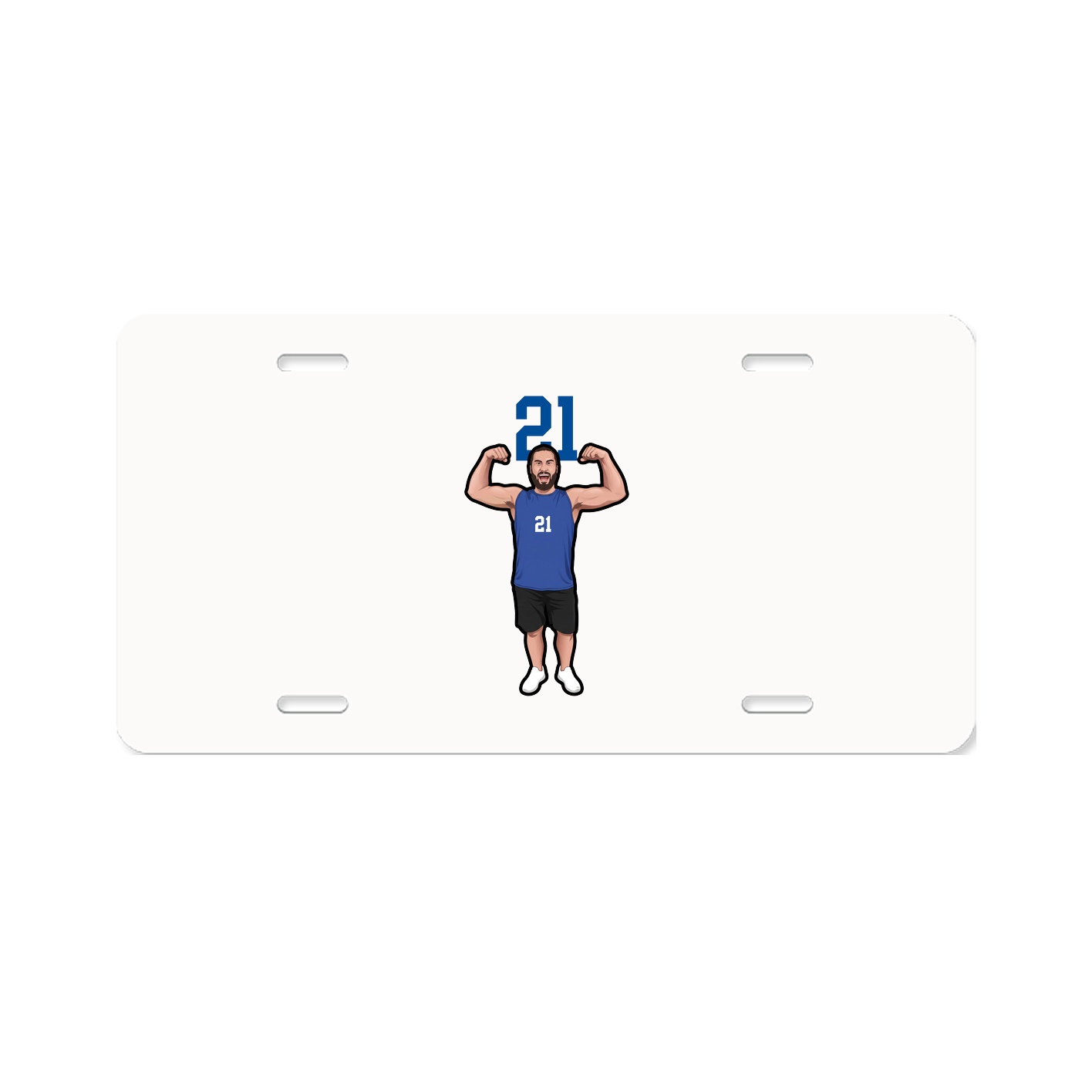 License Plate — Number Top in Classic