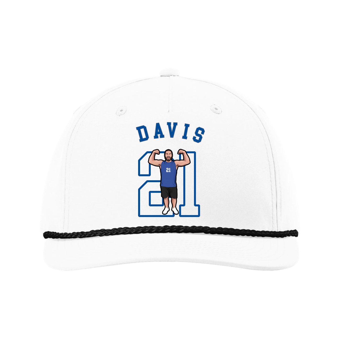 Five-Panel Classic Rope Cap — Shirsey Arch in White