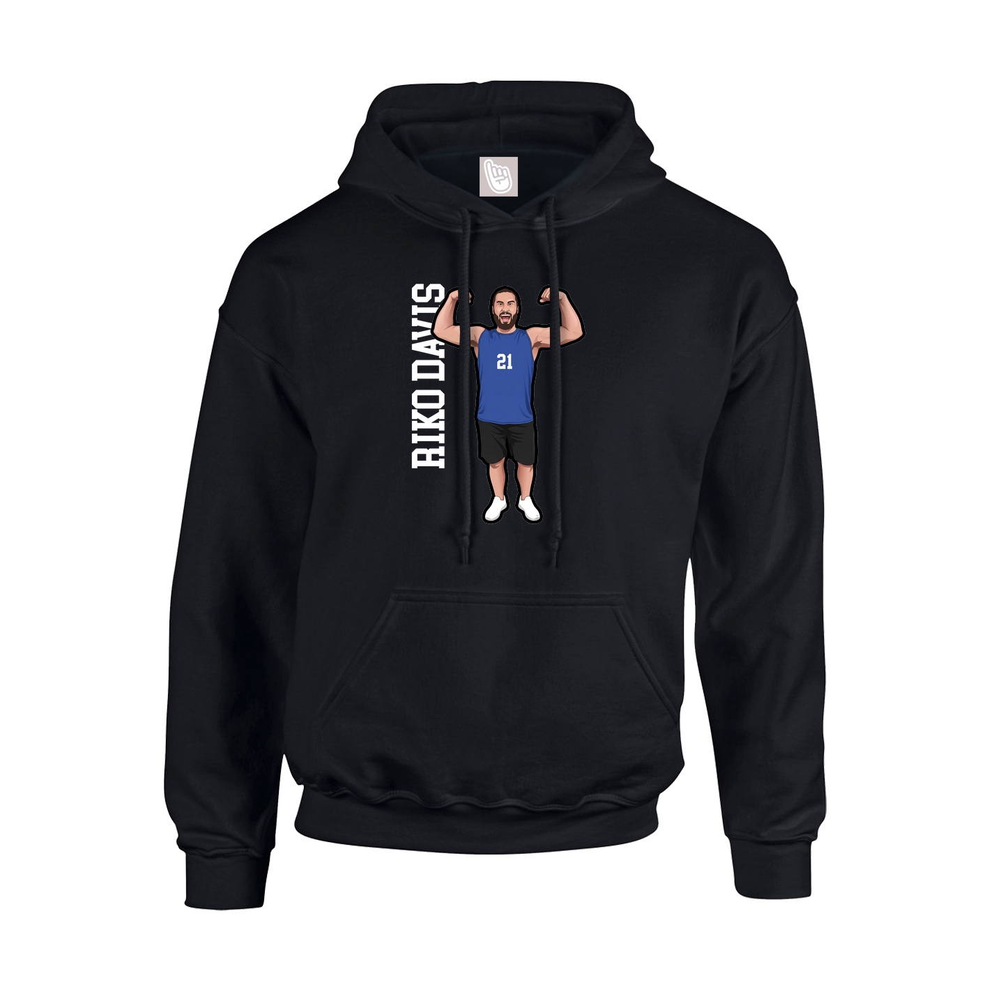 Hoodie — Name Vertical in Black