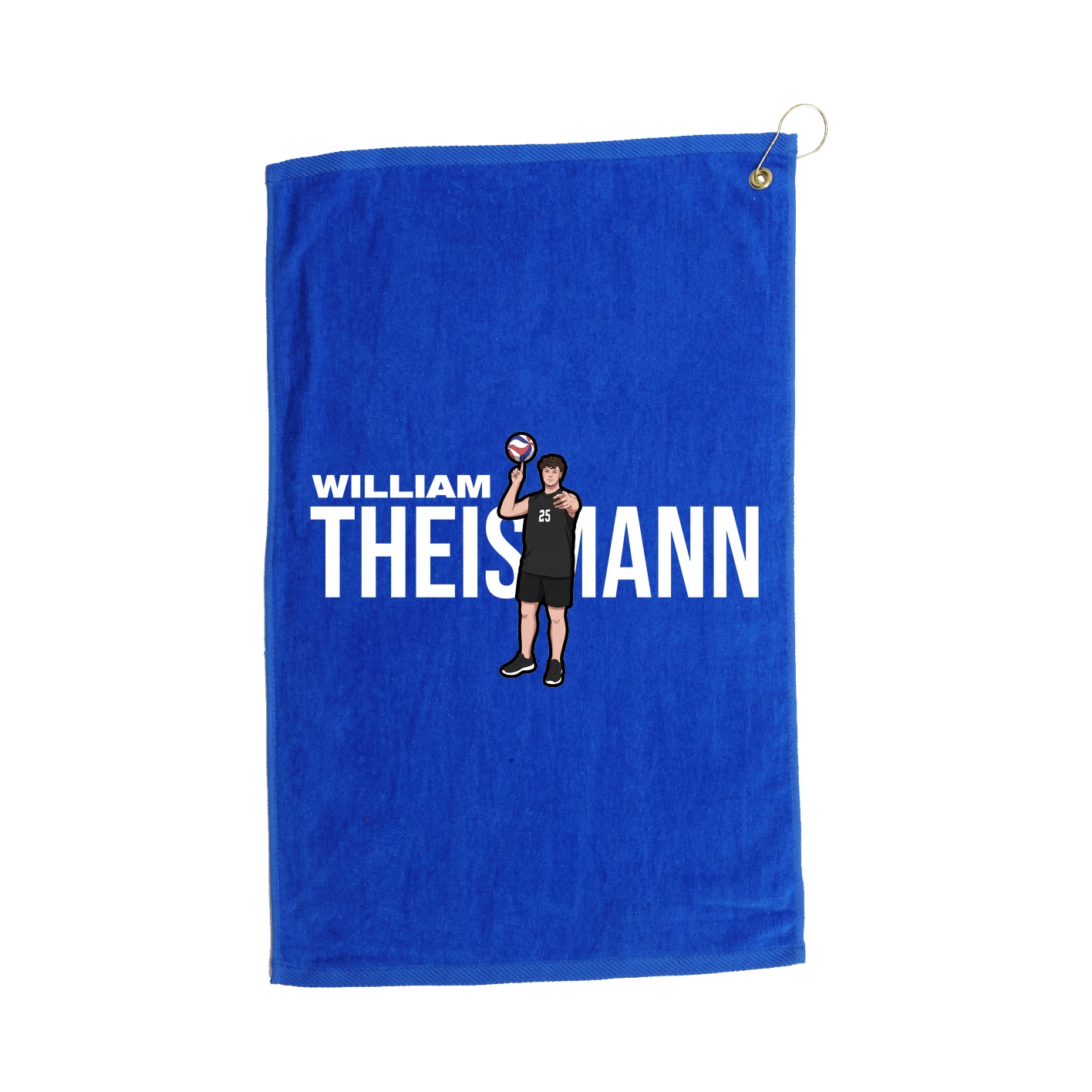 Golf Towel — Player Name in Royal