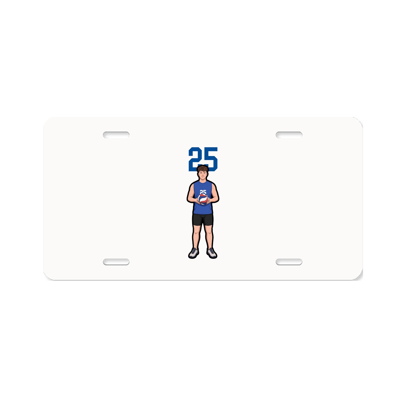 License Plate — Number Top in Classic