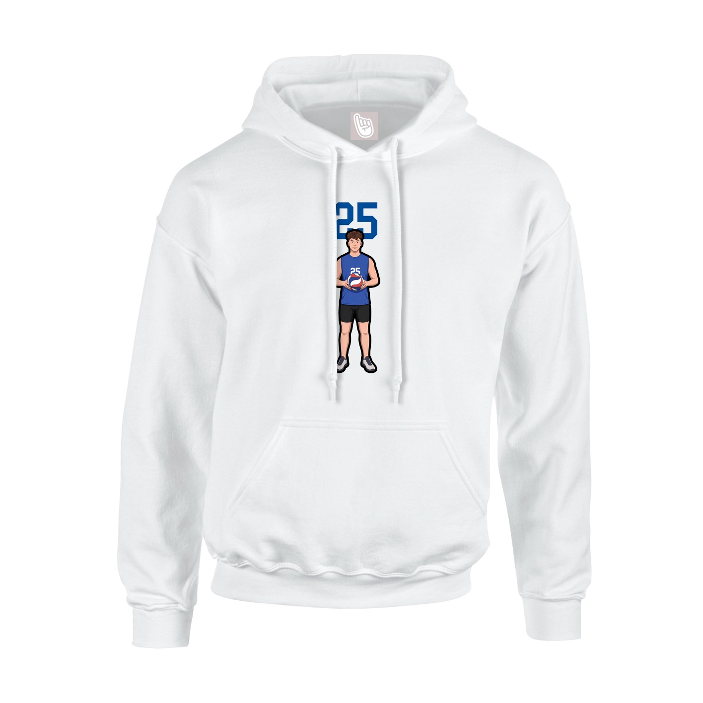 Hoodie — Number Top in White