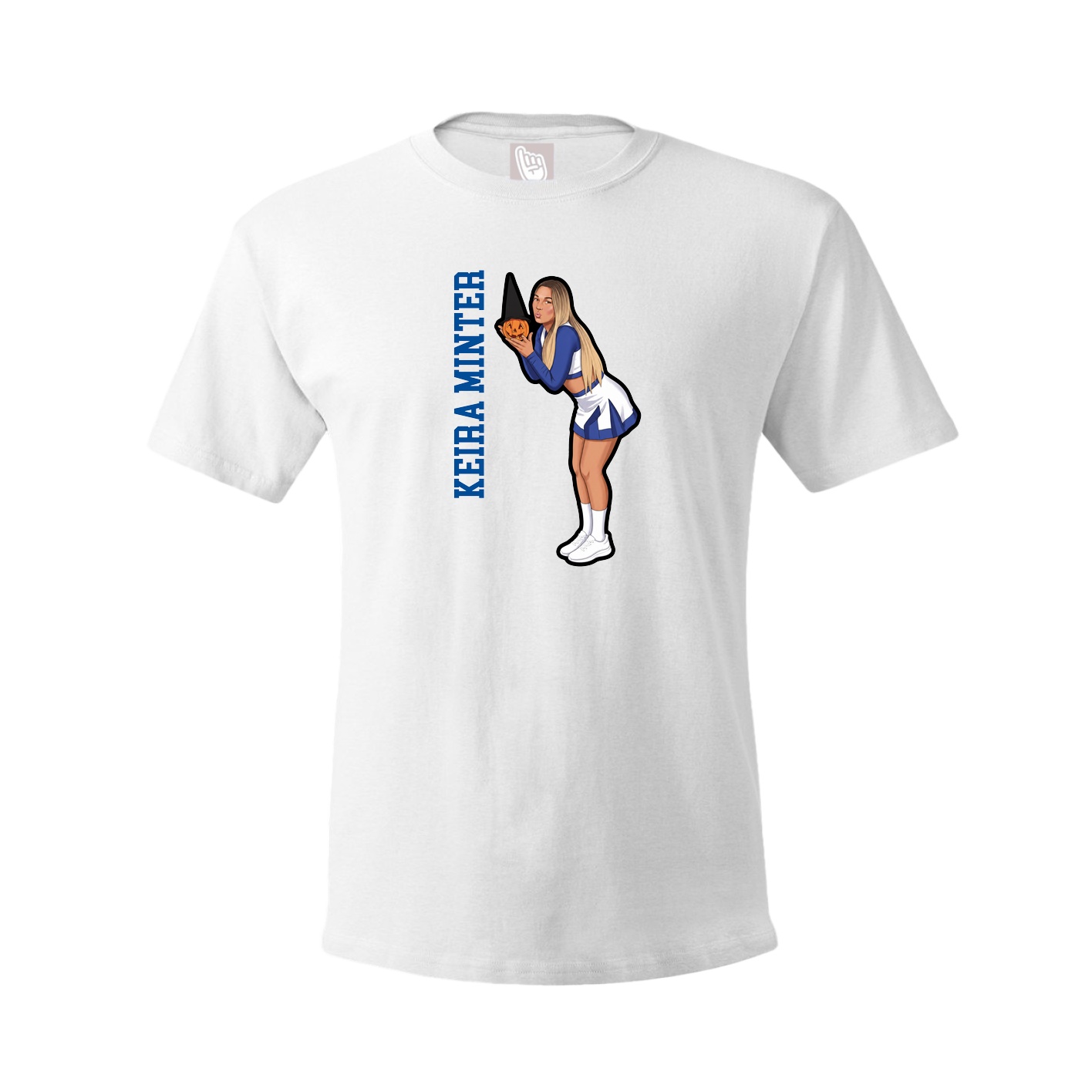 Youth Tee — Name Vertical in White