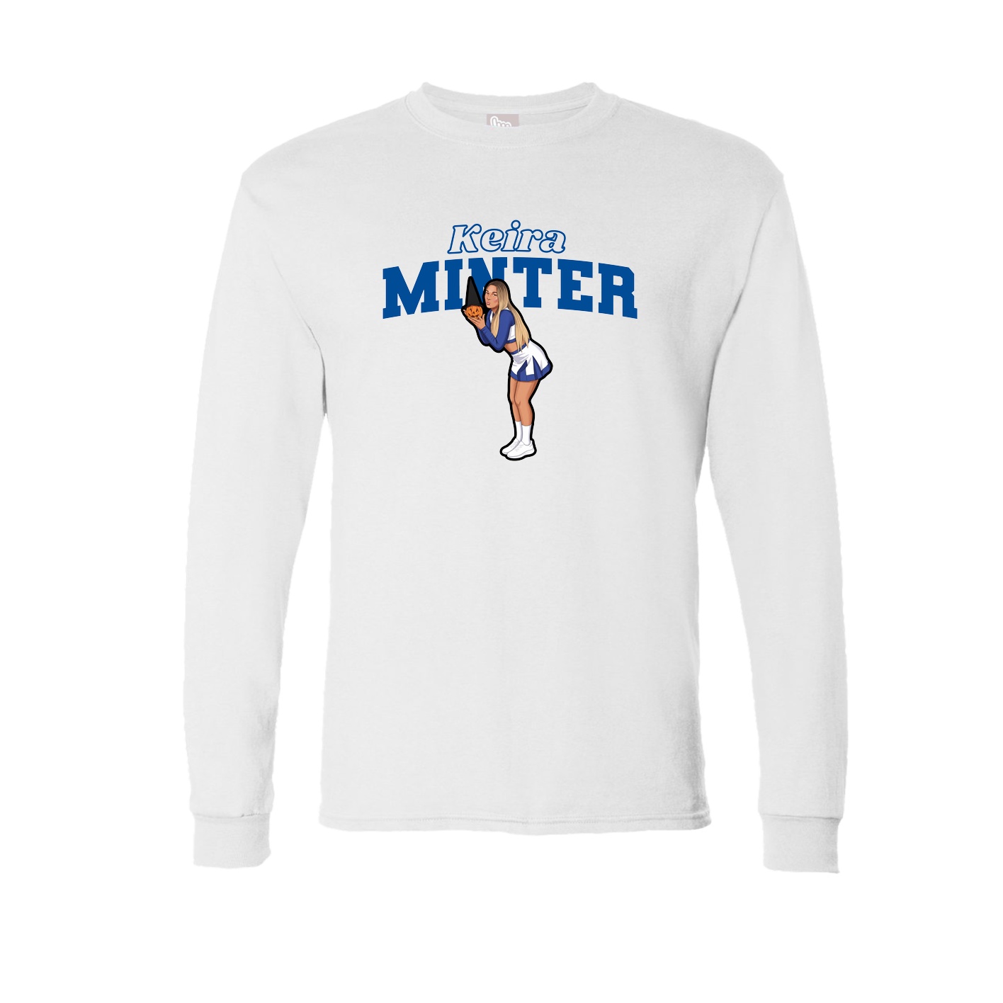 Long Sleeve Tee — Name Arch in White