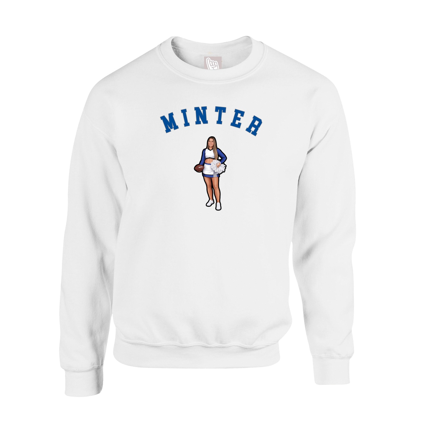 Fleece Crew — Shirsey Arch in White