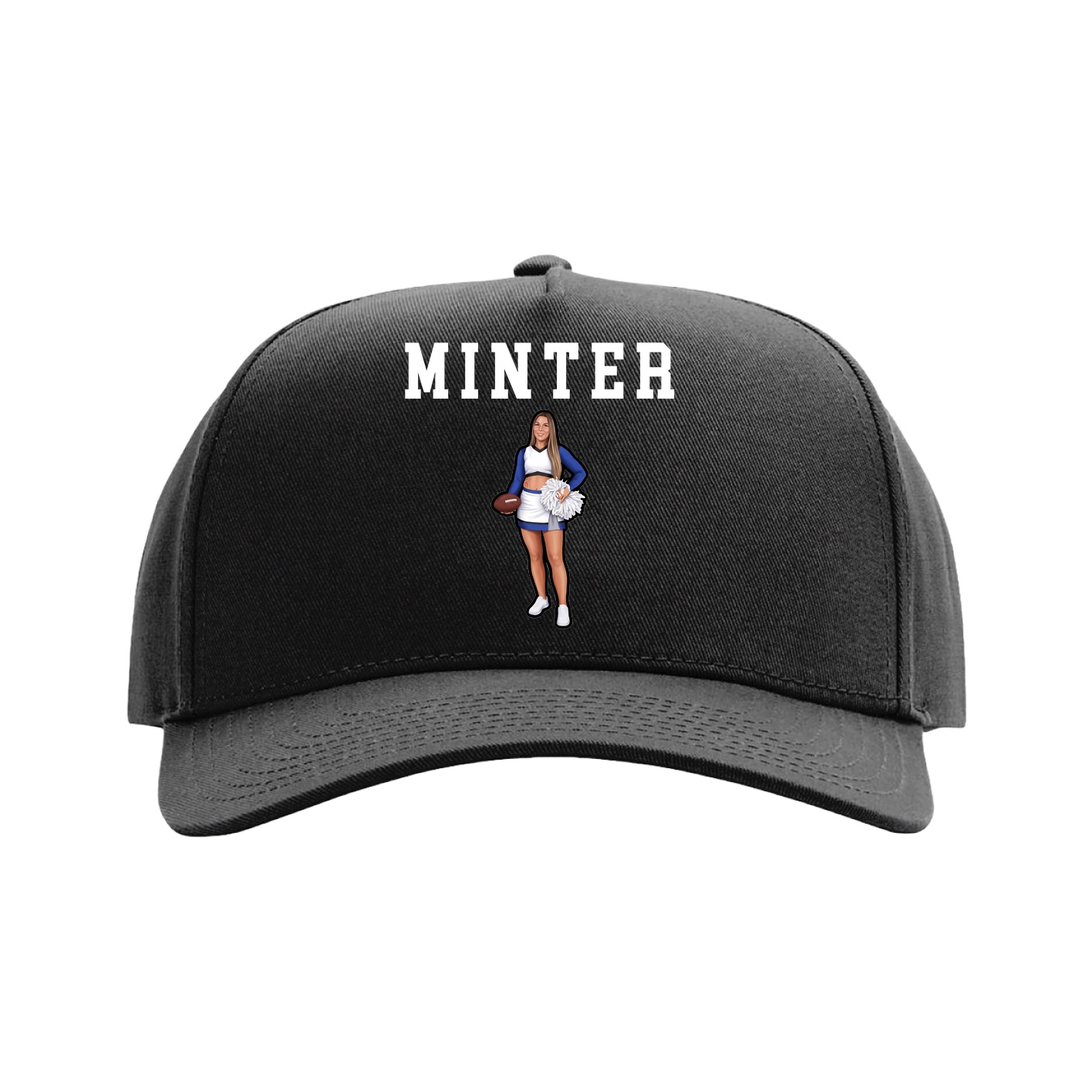Full Fabric Five-Panel Champ Cap — Shirsey in Black