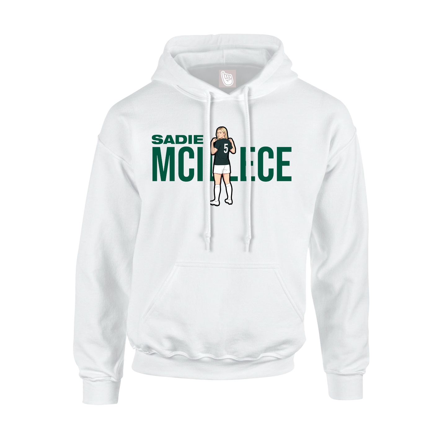 Youth Hoodie — Player Name in White