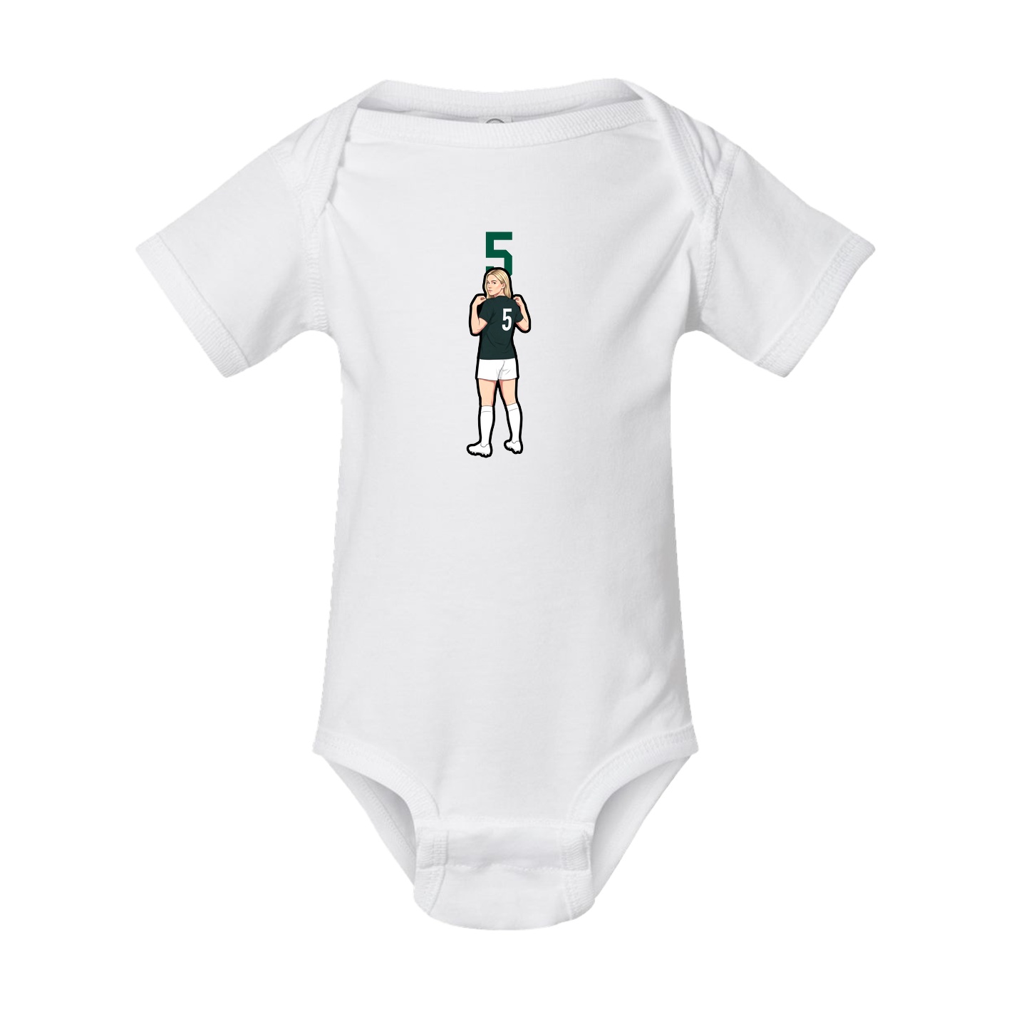 Baby Onesie — Number Top in White