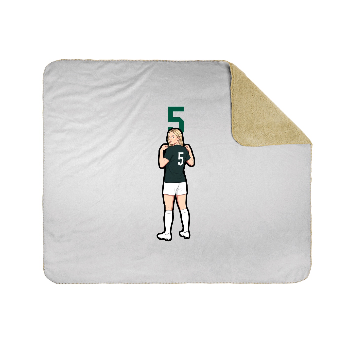 Throw Blanket — Number Top in White