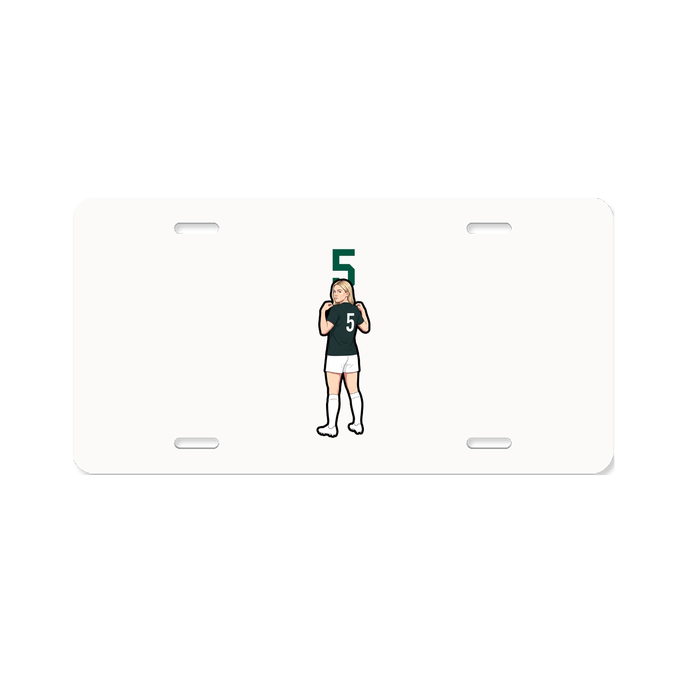 License Plate — Number Top in Classic