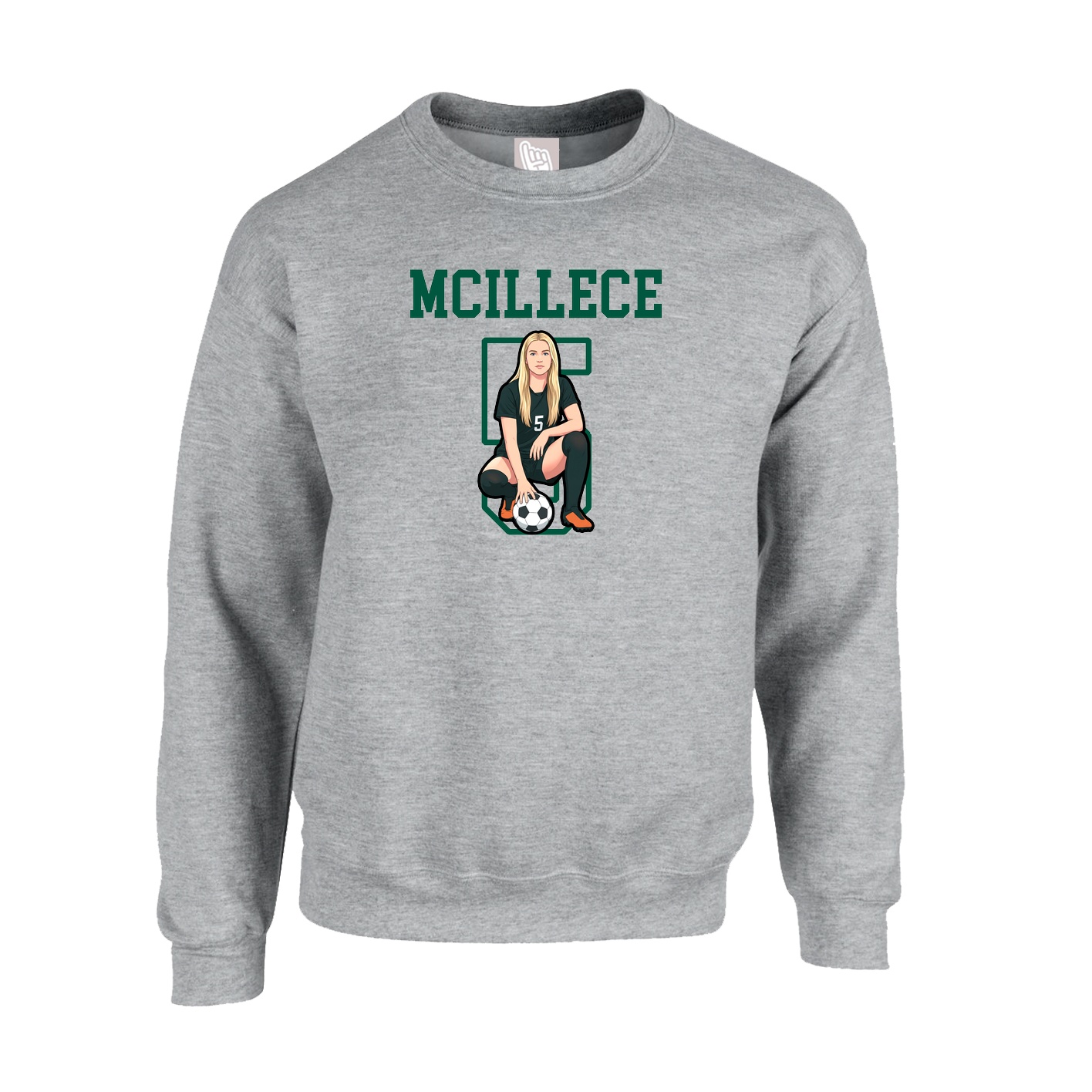 Fleece Crew — Shirsey in Grey
