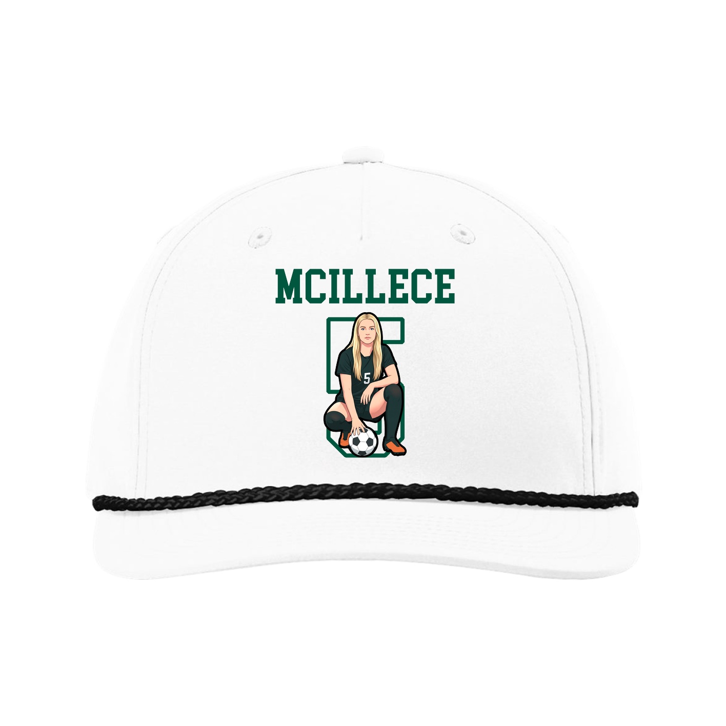 Five-Panel Classic Rope Cap — Shirsey in White