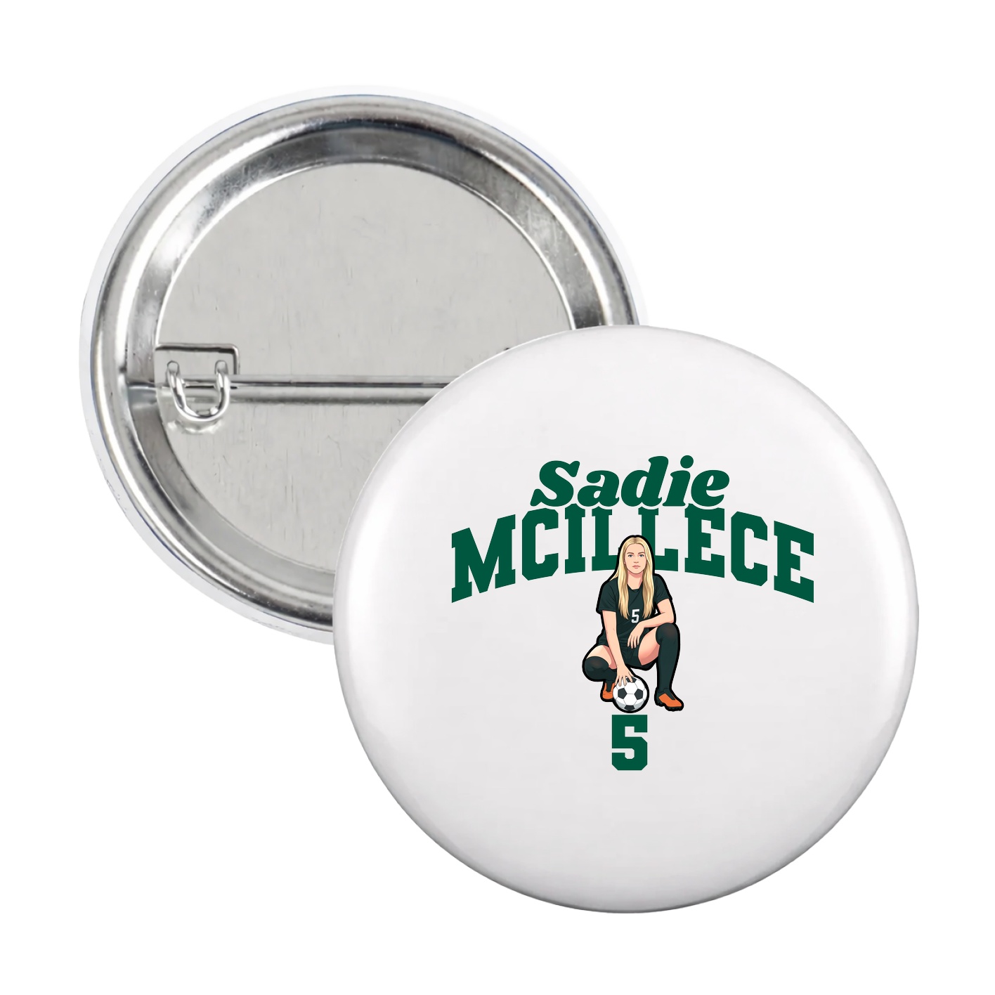 Game Day Button — Signature Arch in White