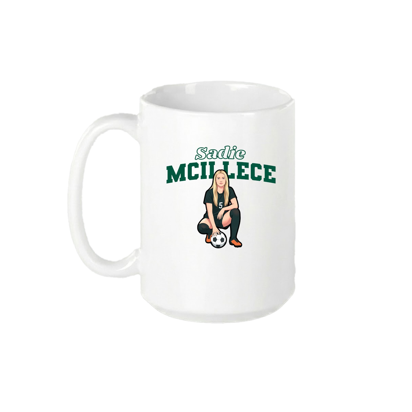 15oz Coffee Mug — Name Arch in White