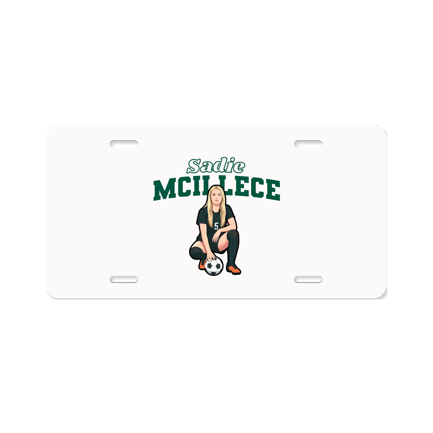 License Plate — Name Arch in Classic