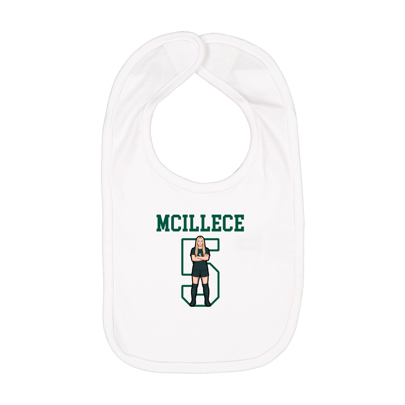 Infant Bib — Shirsey in White