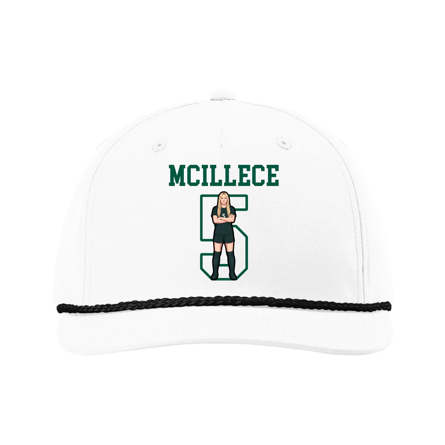 Five-Panel Classic Rope Cap — Shirsey in White