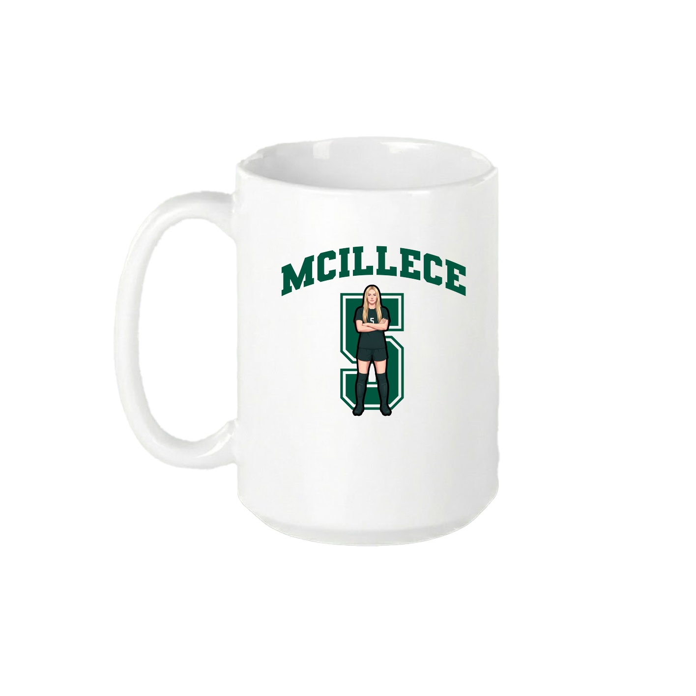 15oz Coffee Mug — Number in White