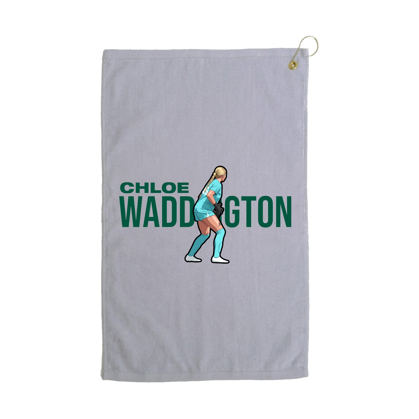 Golf Towel — Player Name in Grey