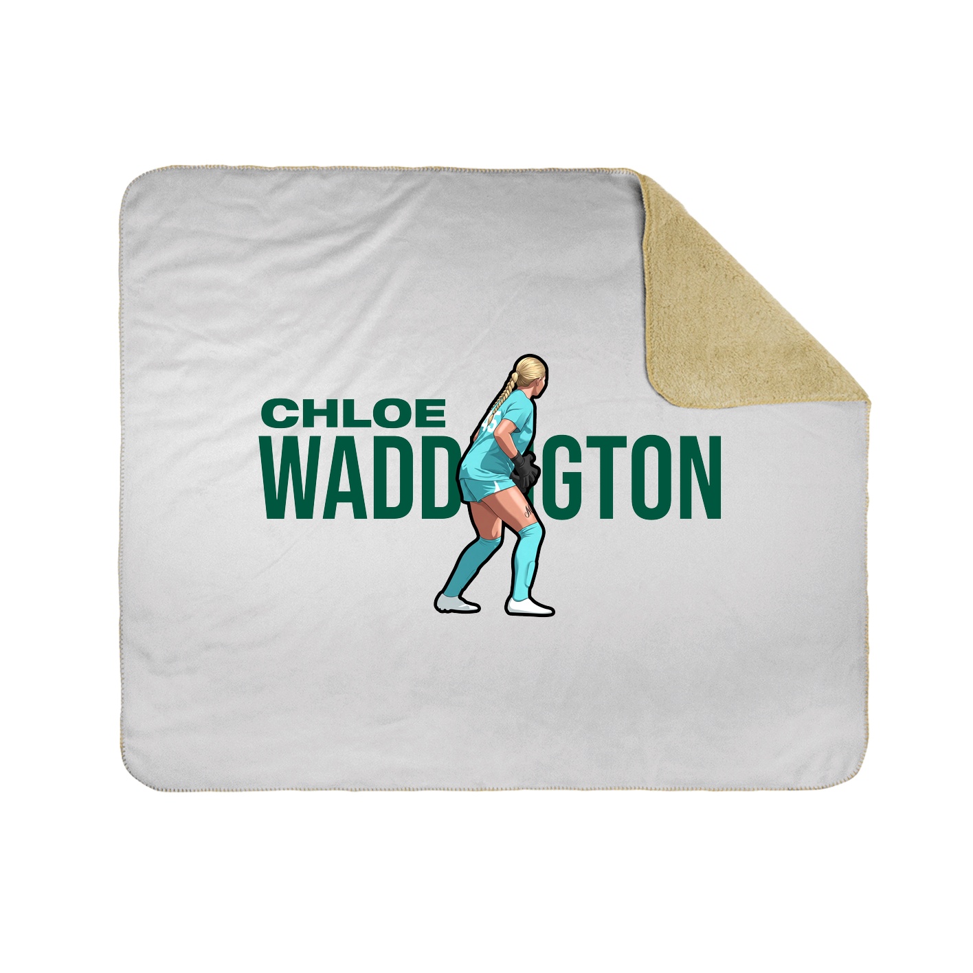 Throw Blanket — Player Name in White