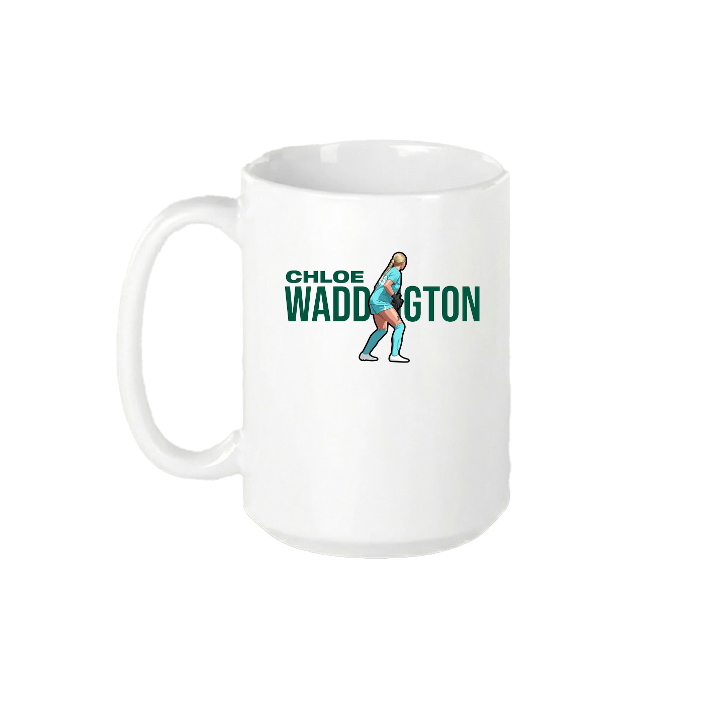 15oz Coffee Mug — Player Name in White