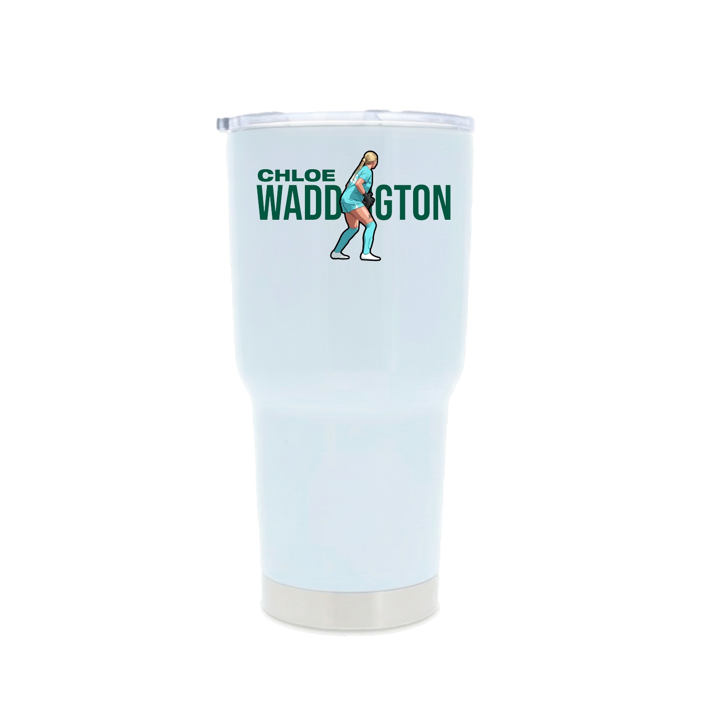30oz Stainless Steel Tumbler — Player Name in White