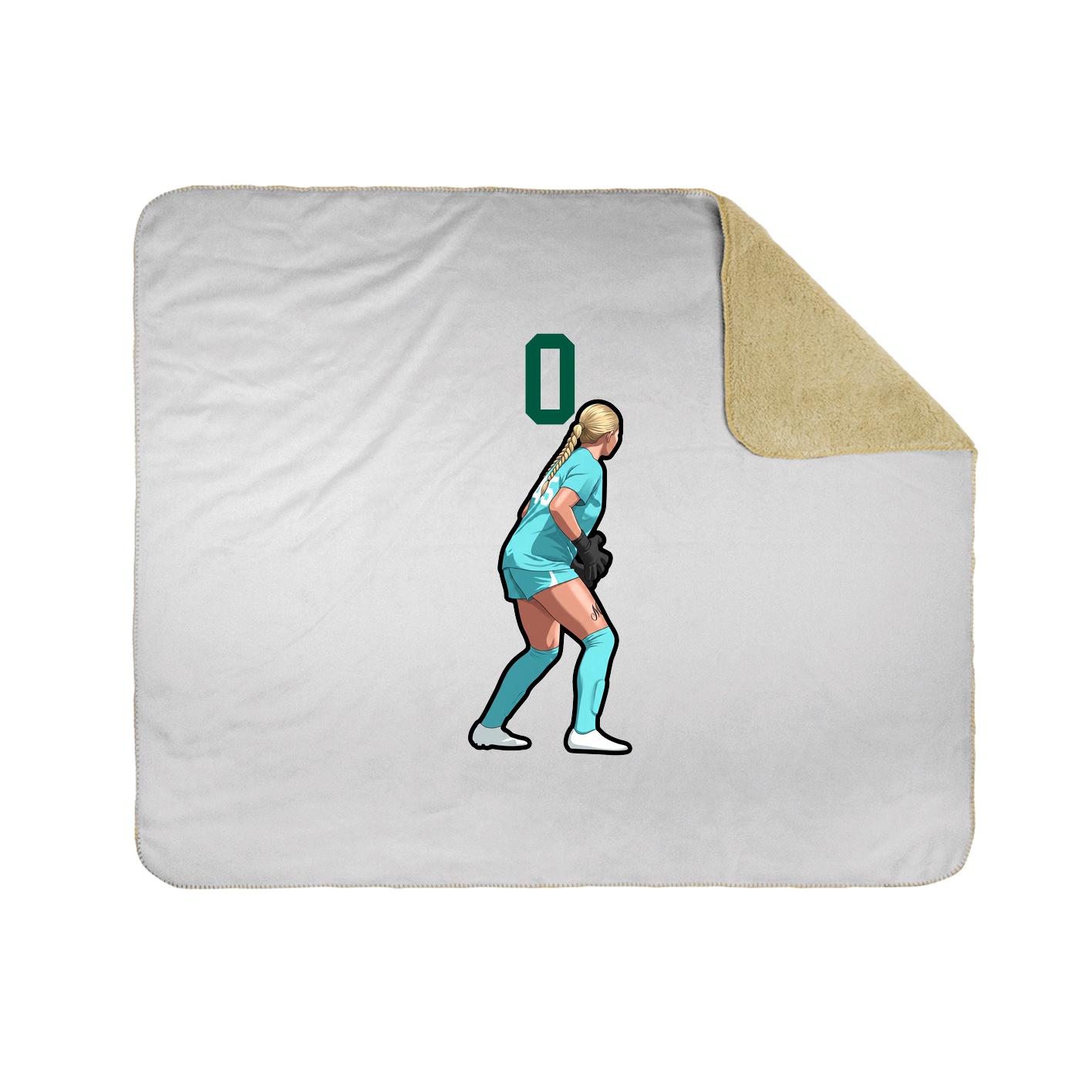 Throw Blanket — Number Top in White