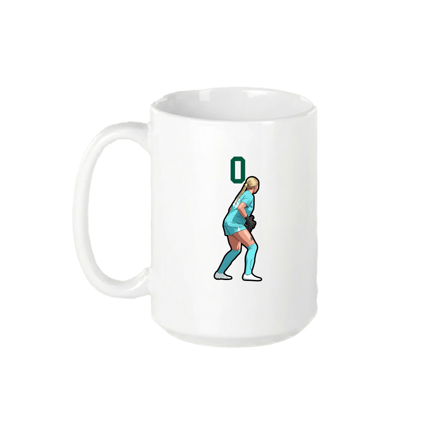 15oz Coffee Mug — Number Top in White