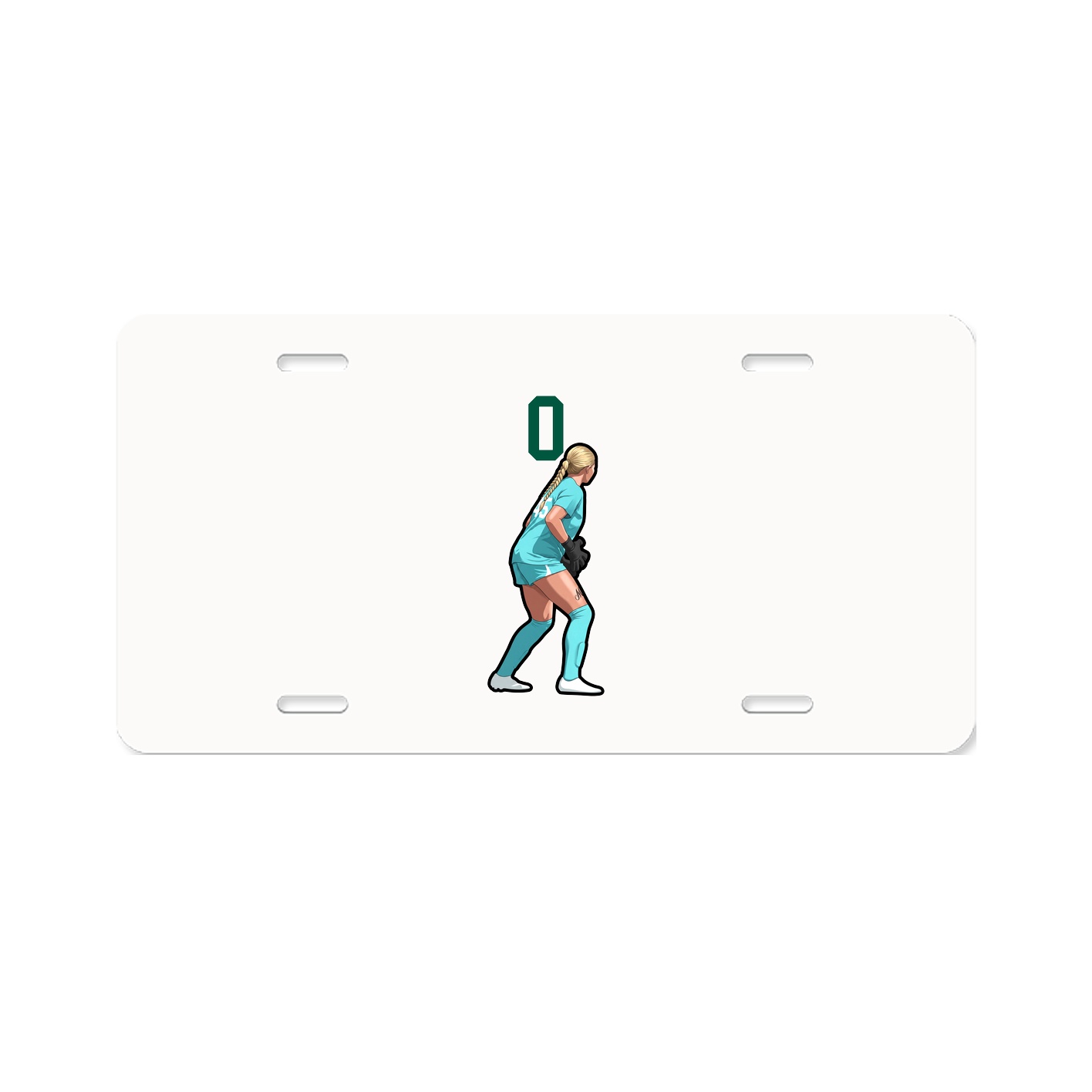 License Plate — Number Top in Classic
