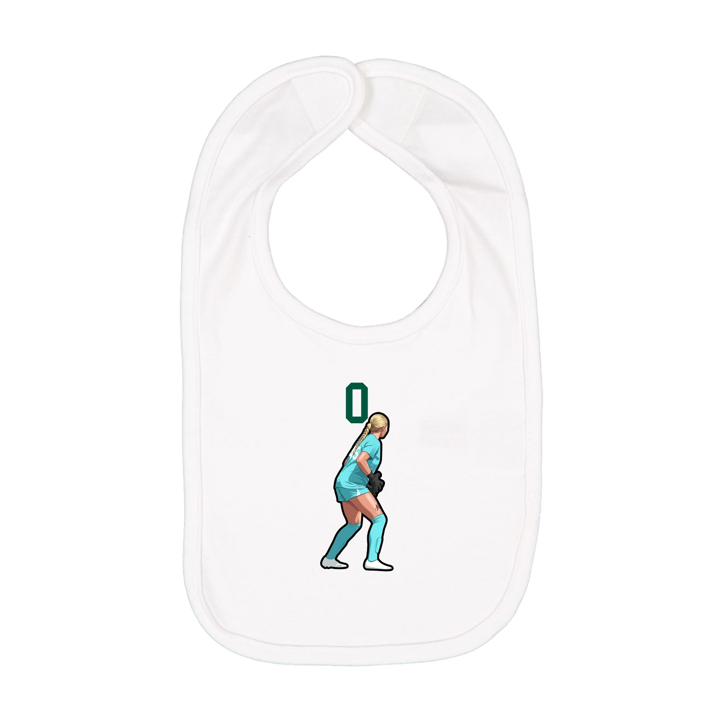 Infant Bib — Number Top in White
