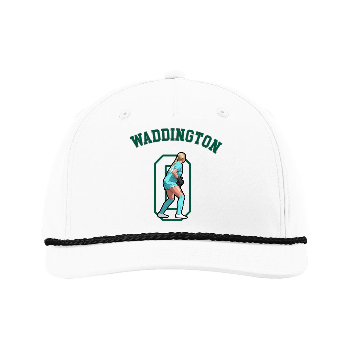 Five-Panel Classic Rope Cap — Shirsey Arch in White
