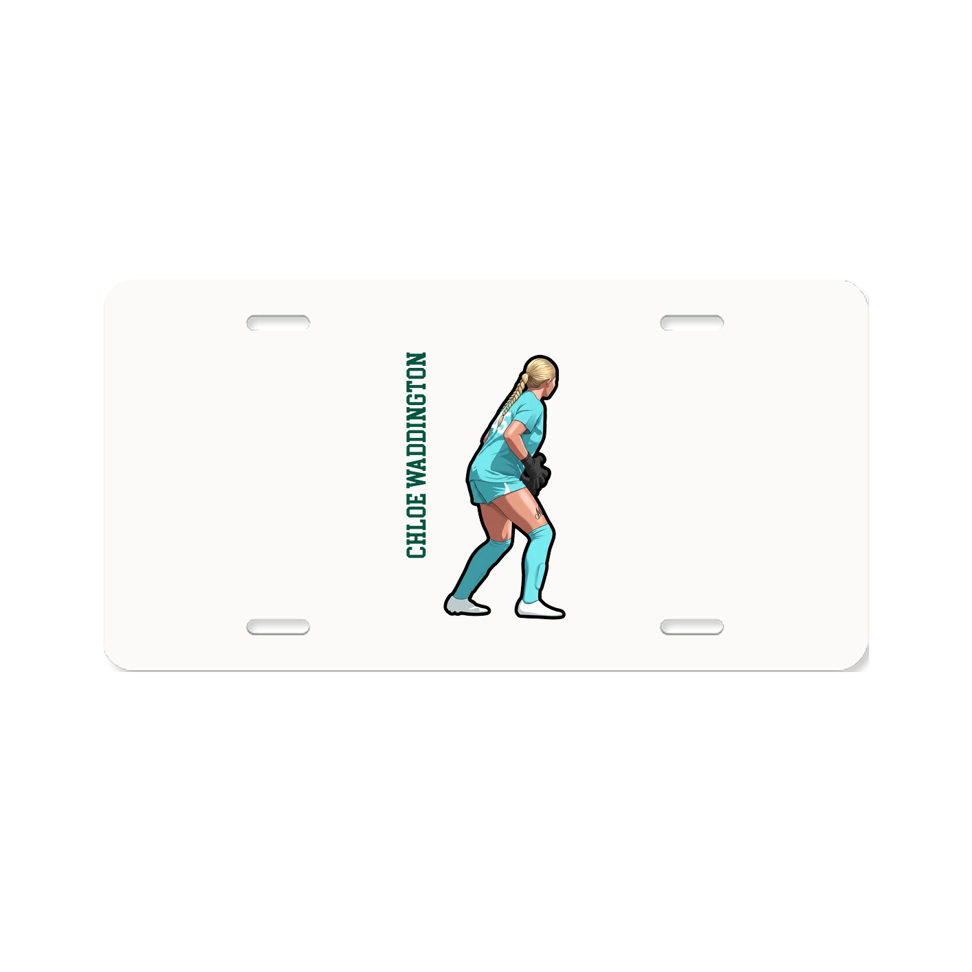 License Plate — Name Vertical in Classic