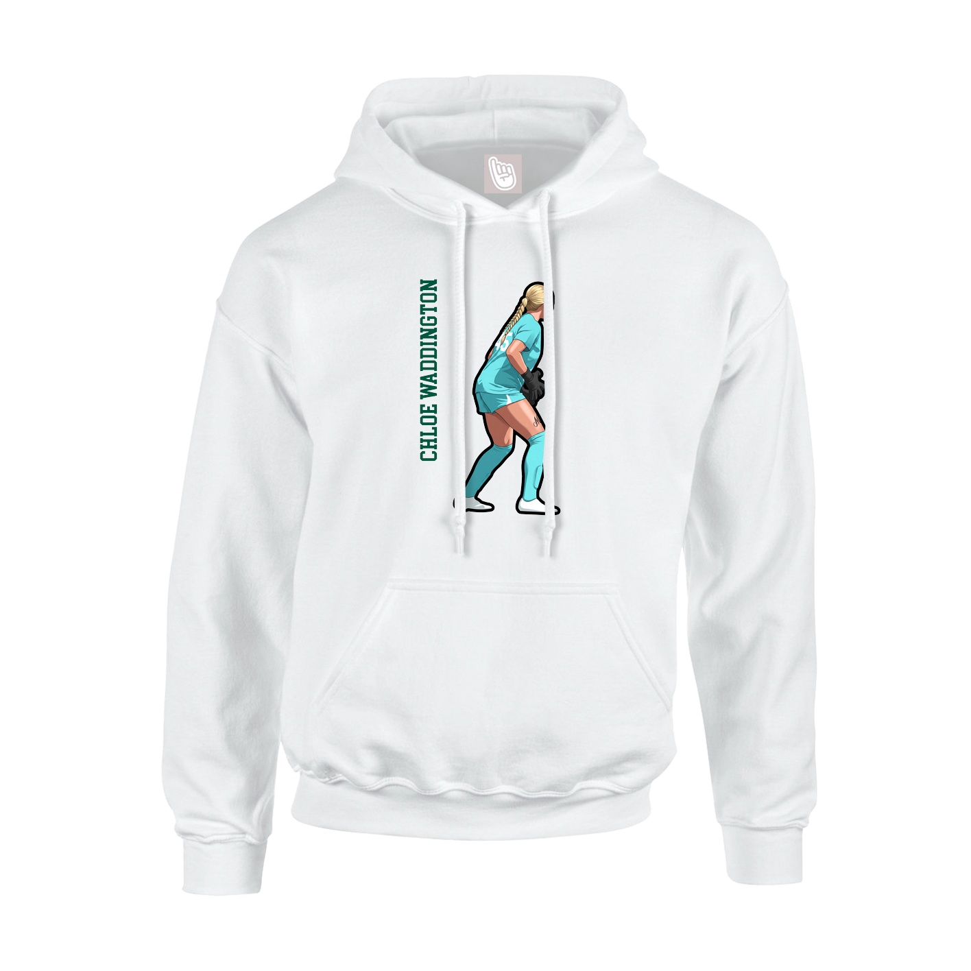 Hoodie — Name Vertical in White