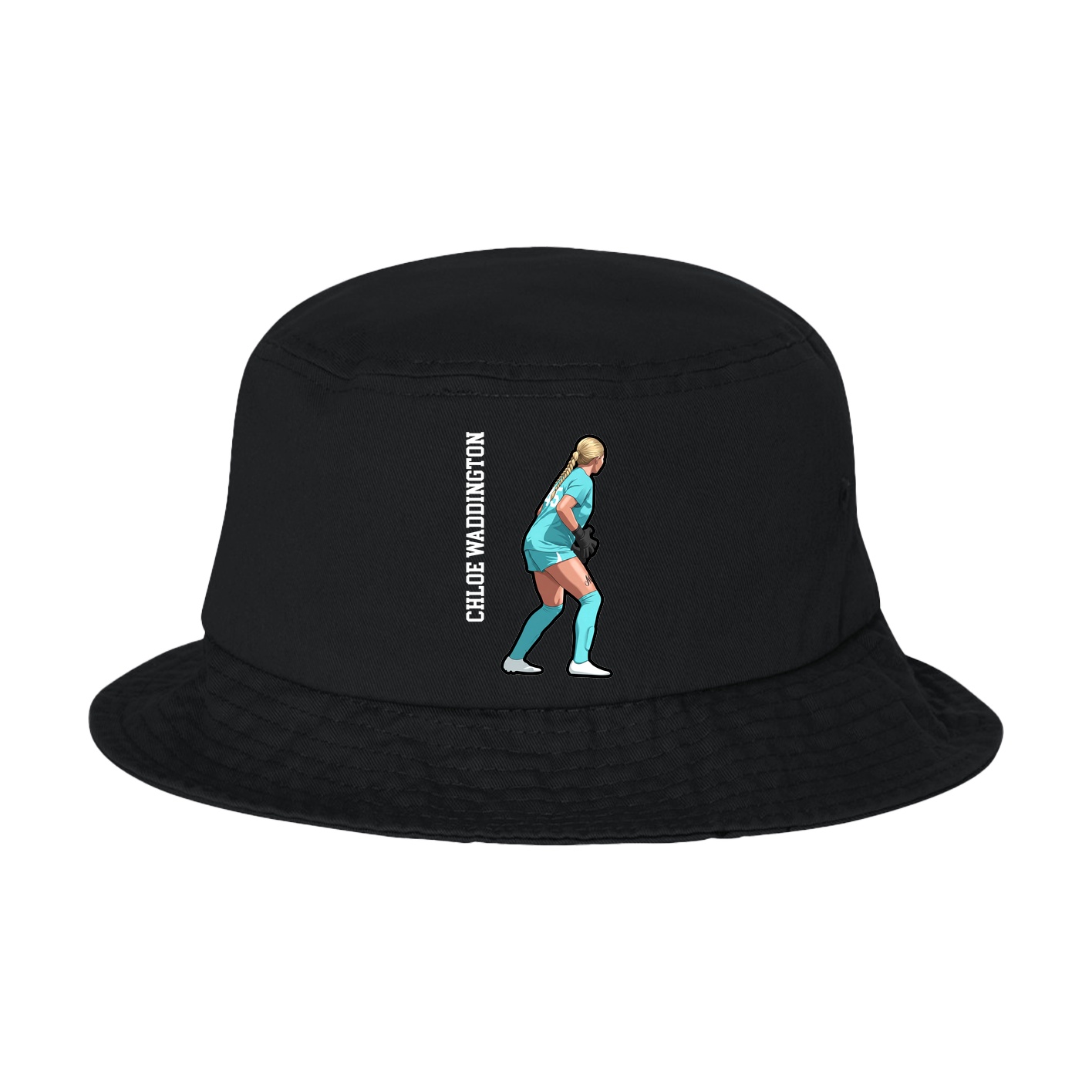 Bucket Cap — Name Vertical in Black