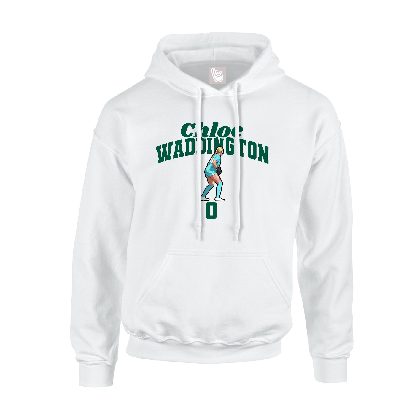Youth Hoodie — Signature Arch in White
