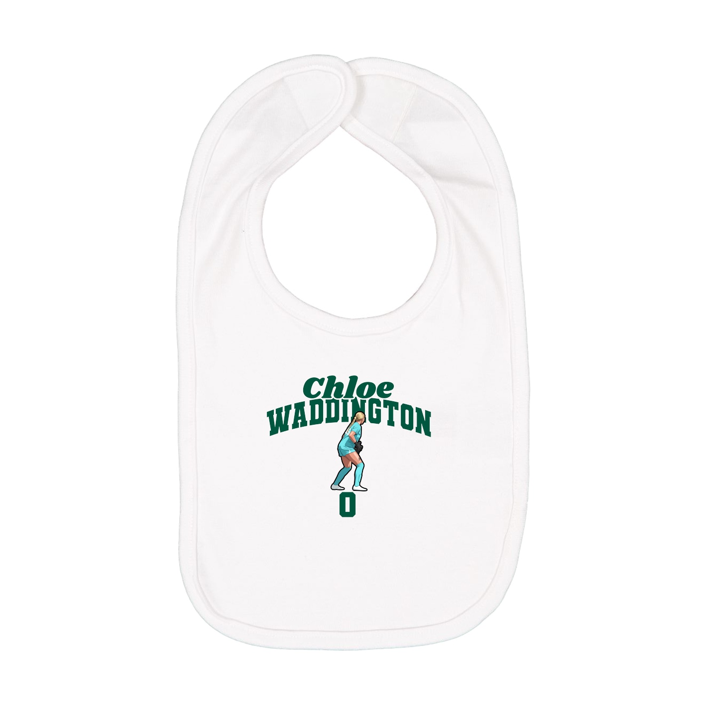 Infant Bib — Signature Arch in White