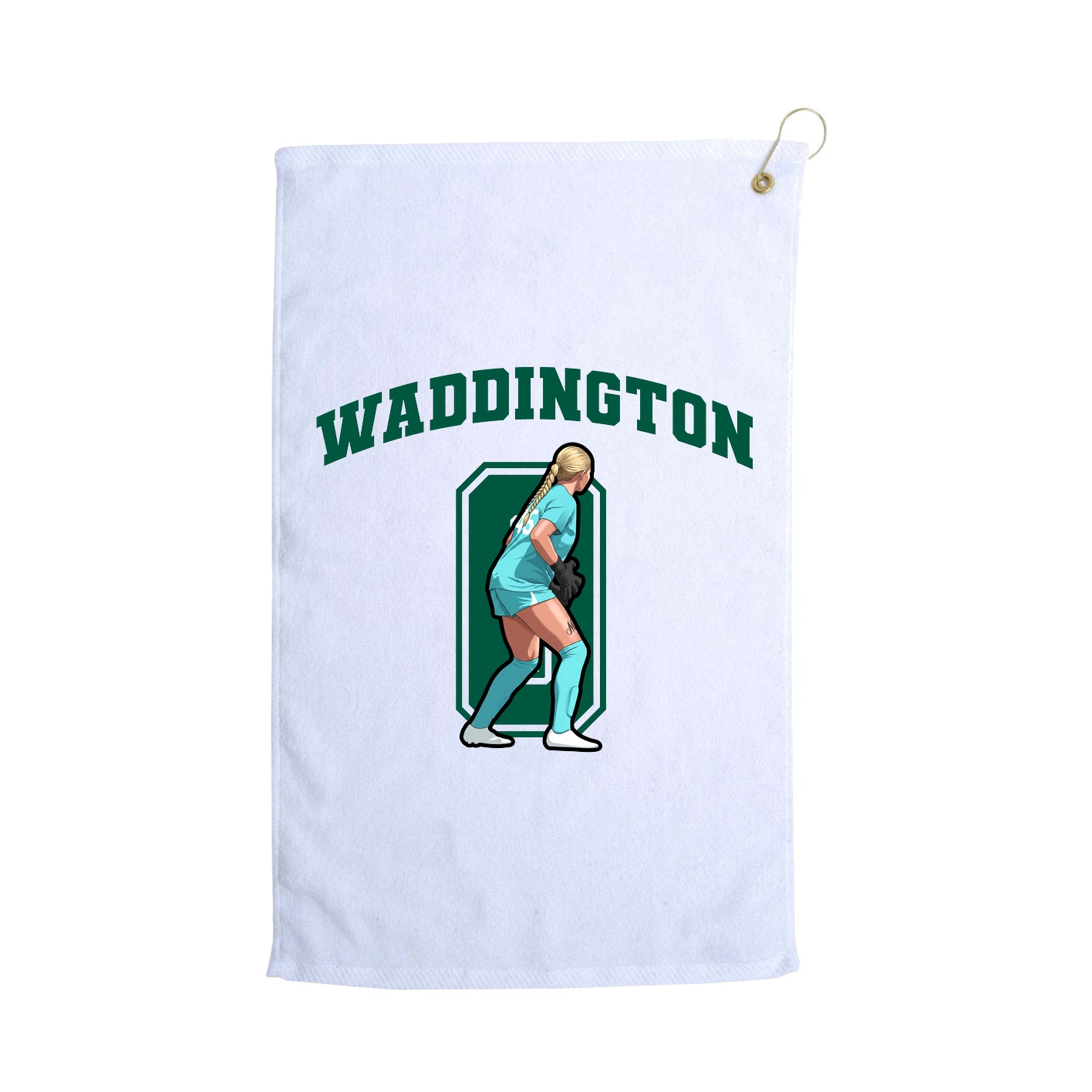 Golf Towel — Number in White