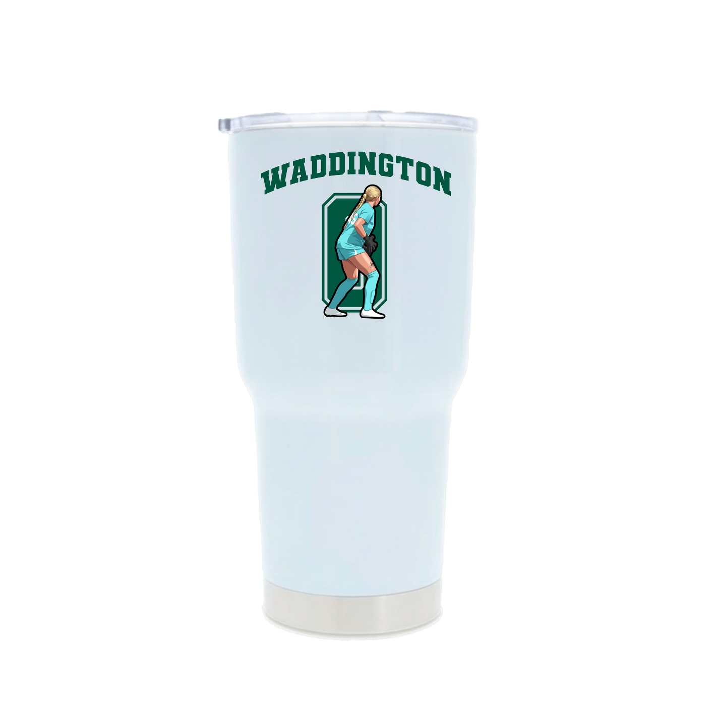 30oz Stainless Steel Tumbler — Number in White