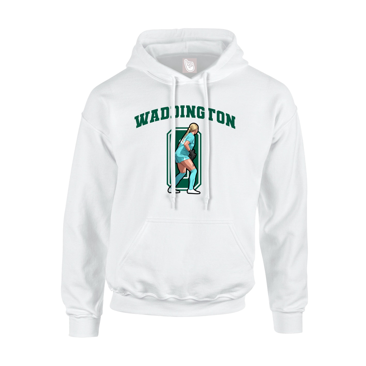 Youth Hoodie — Number in White