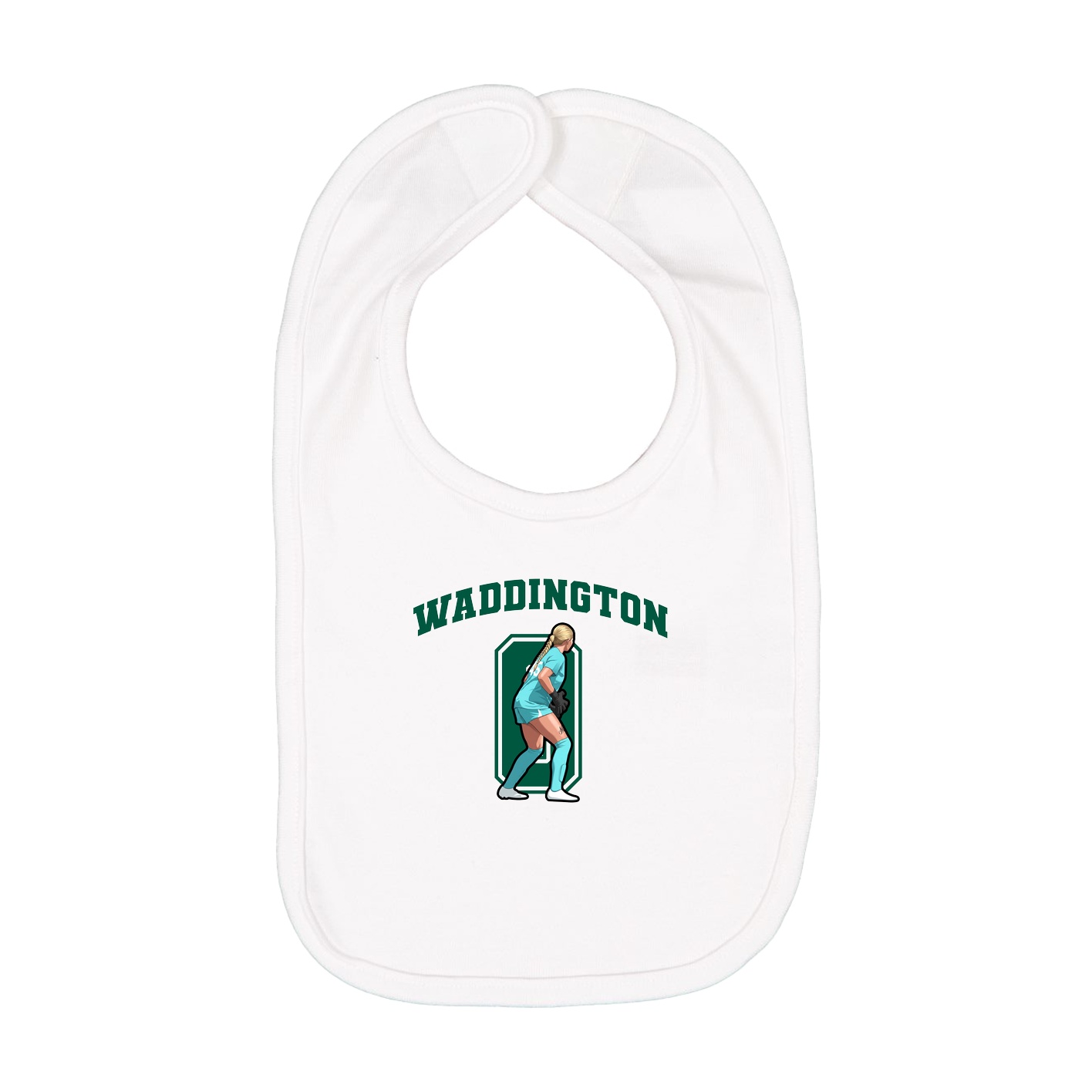 Infant Bib — Number in White