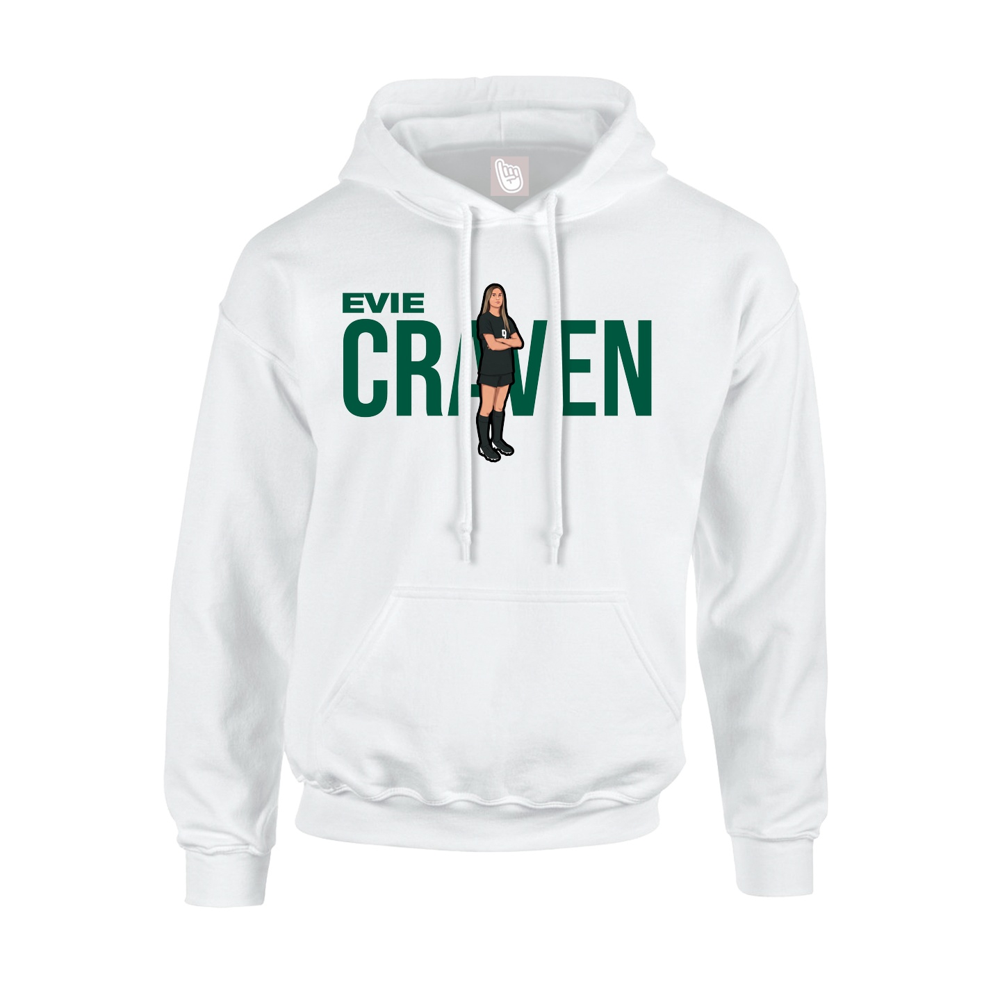 Hoodie — Player Name in White