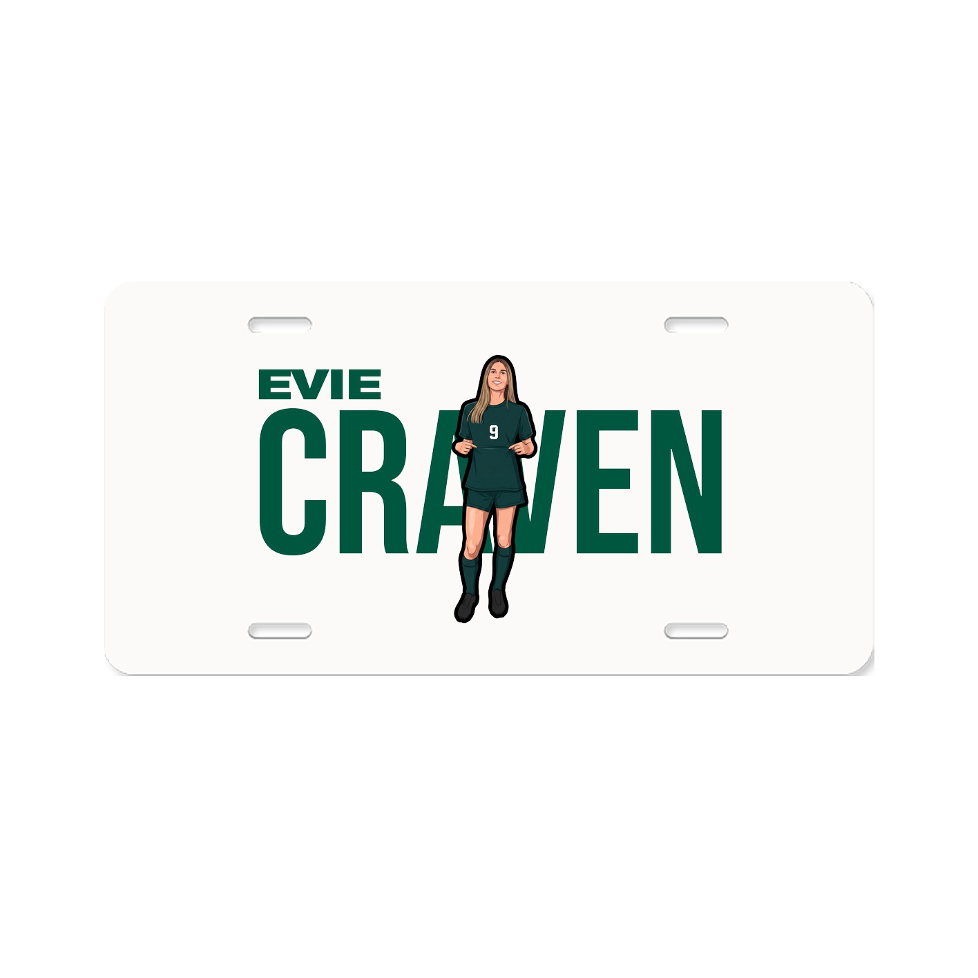 License Plate — Player Name in Classic