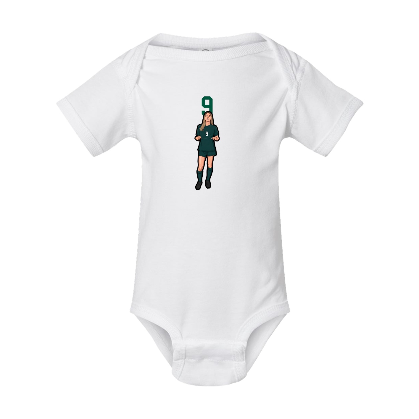 Baby Onesie — Number Top in White