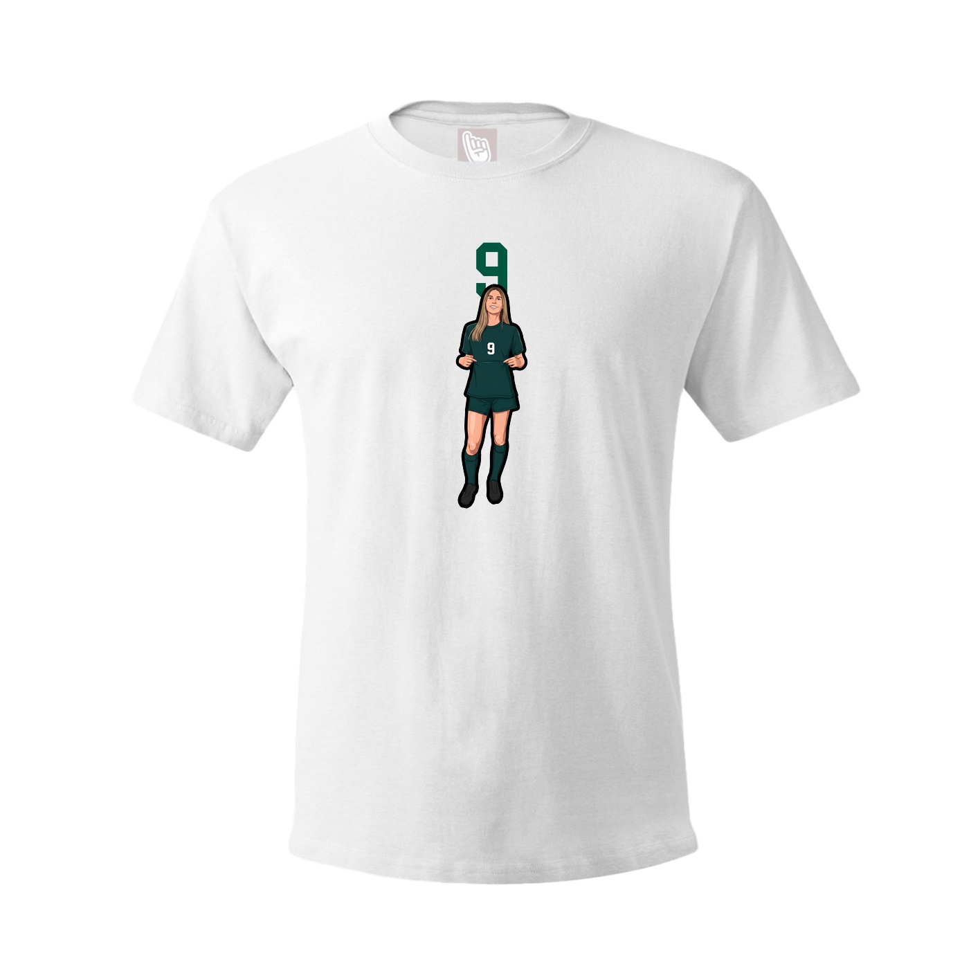 Youth Tee — Number Top in White