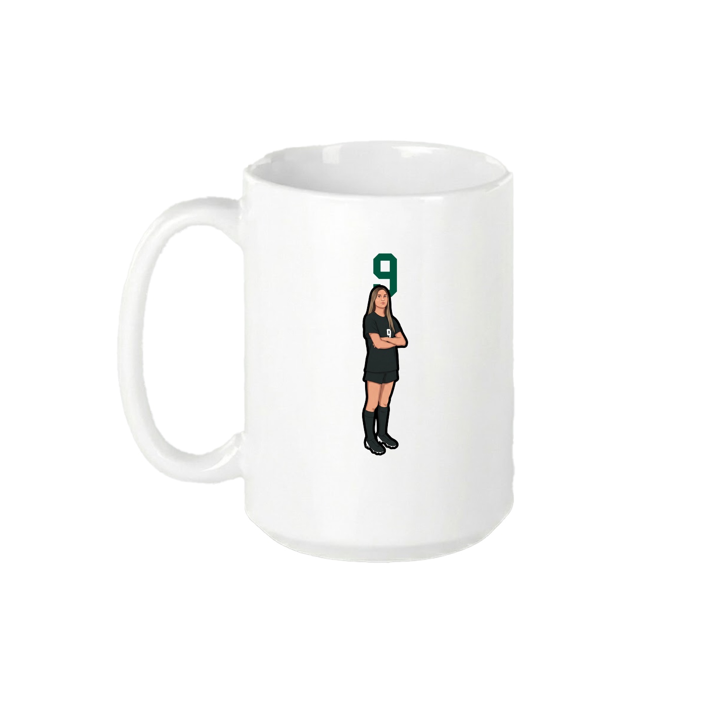 15oz Coffee Mug — Number Top in White
