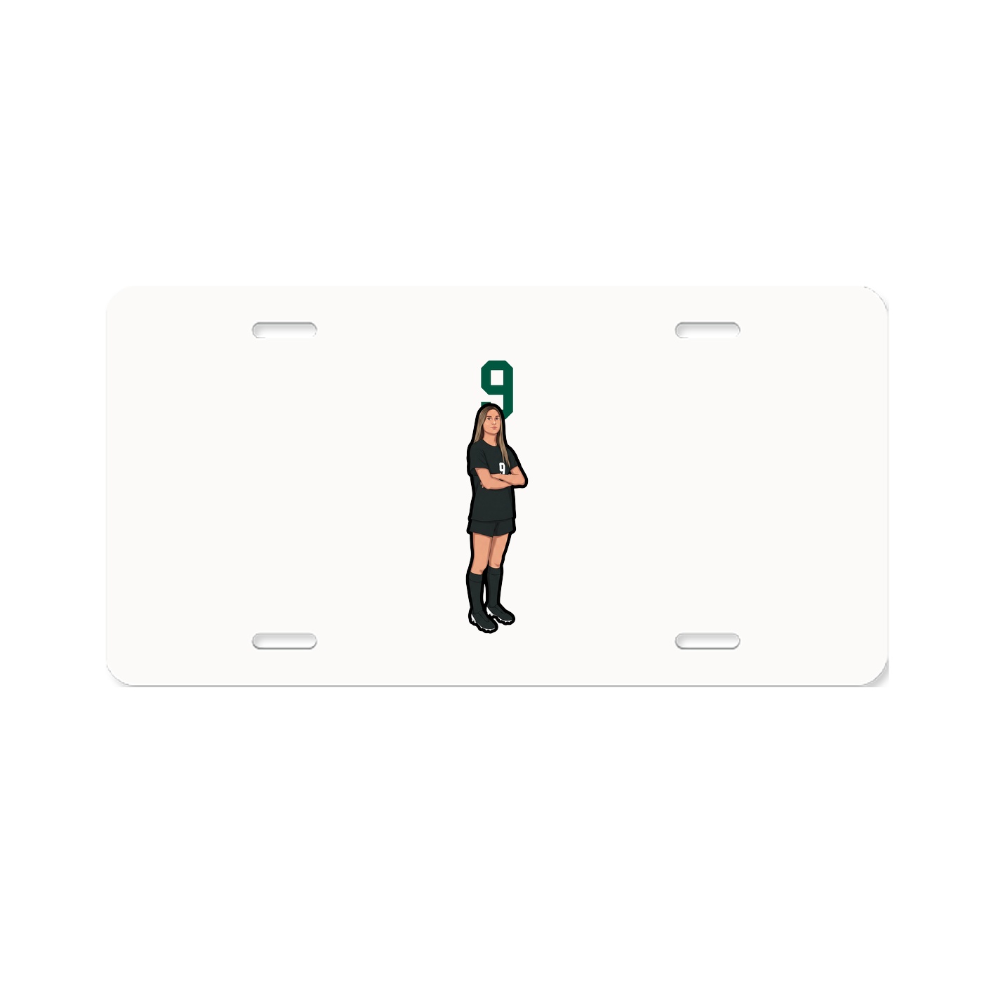 License Plate — Number Top in Classic