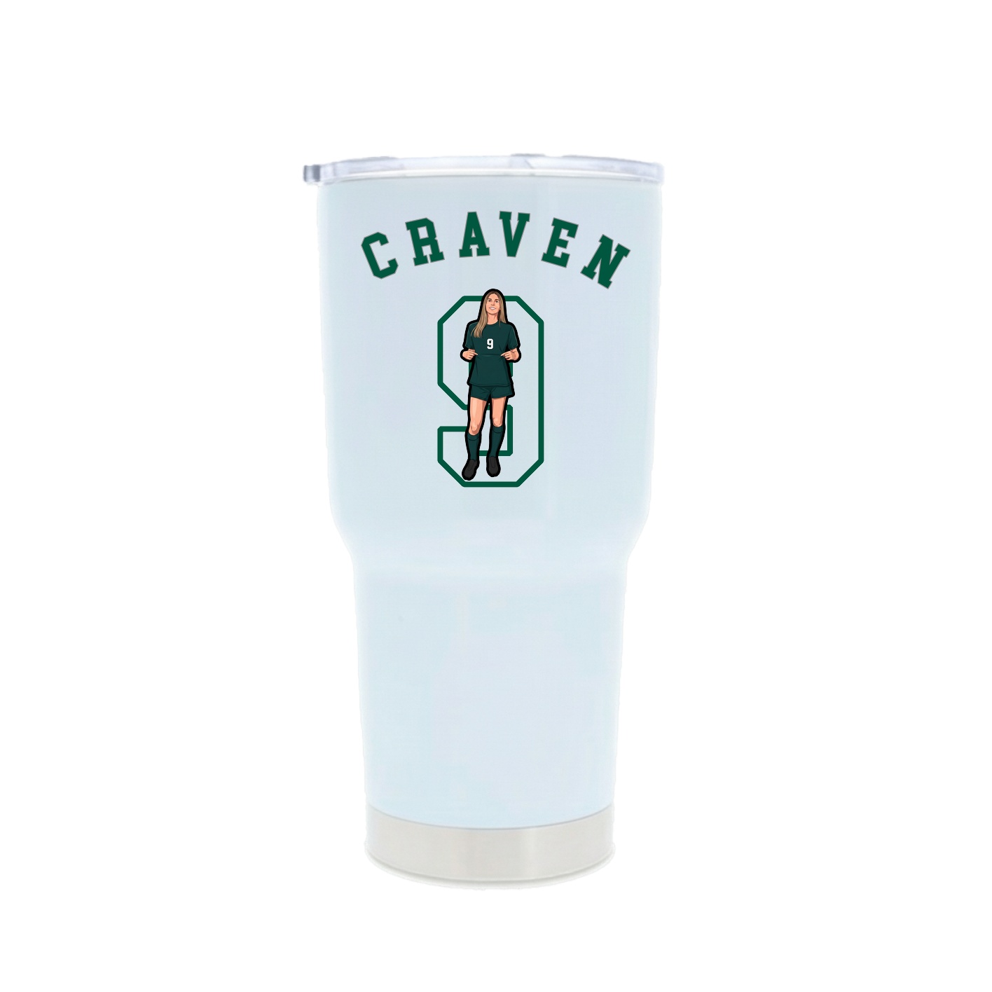 30oz Stainless Steel Tumbler — Shirsey Arch in White